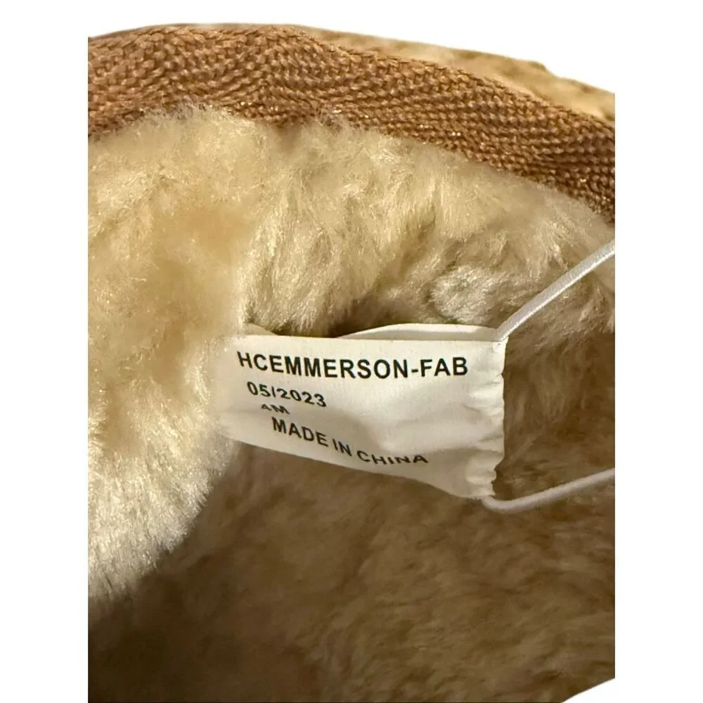 Brand New Harper Canyon Plus Faux Shearling Lined Brown Boots Size 4 Big Kids